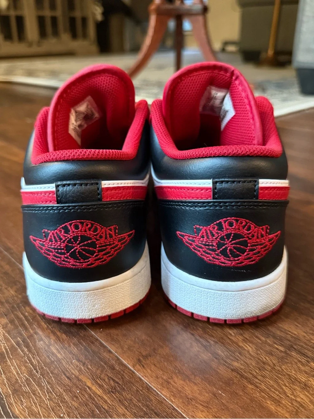 Air Jordan 1 Low BULLS White/Gym Red-Black size 11